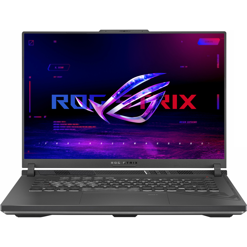 Ноутбук/ ASUS ROG Strix G16 G614JU-N3441 16"(1920x1200 (матовый, 165Hz) IPS)/Intel Core i7 13650HX(2.6Ghz)/16384Mb/512PCISSDGb/noDVD/Ext:nVidia GeForce RTX4050(6144Mb)/Cam/BT/WiFi/90WHr/war 1y/2.5kg/Eclipse Gray/DOS (90NR0CC1-M00YL0)