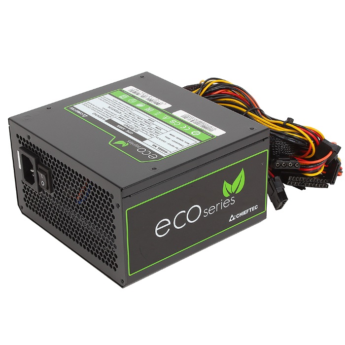 Блок питания Chieftec 600W Retail GPE-600S [Eco] ATX v.2.3, КПД > 85%, A.PFC, 2x PCI-E (6+2-Pin), 6x SATA, 2x MOLEX, 8 Pin EPS (4+4), Fan 12cm (4710713234192)