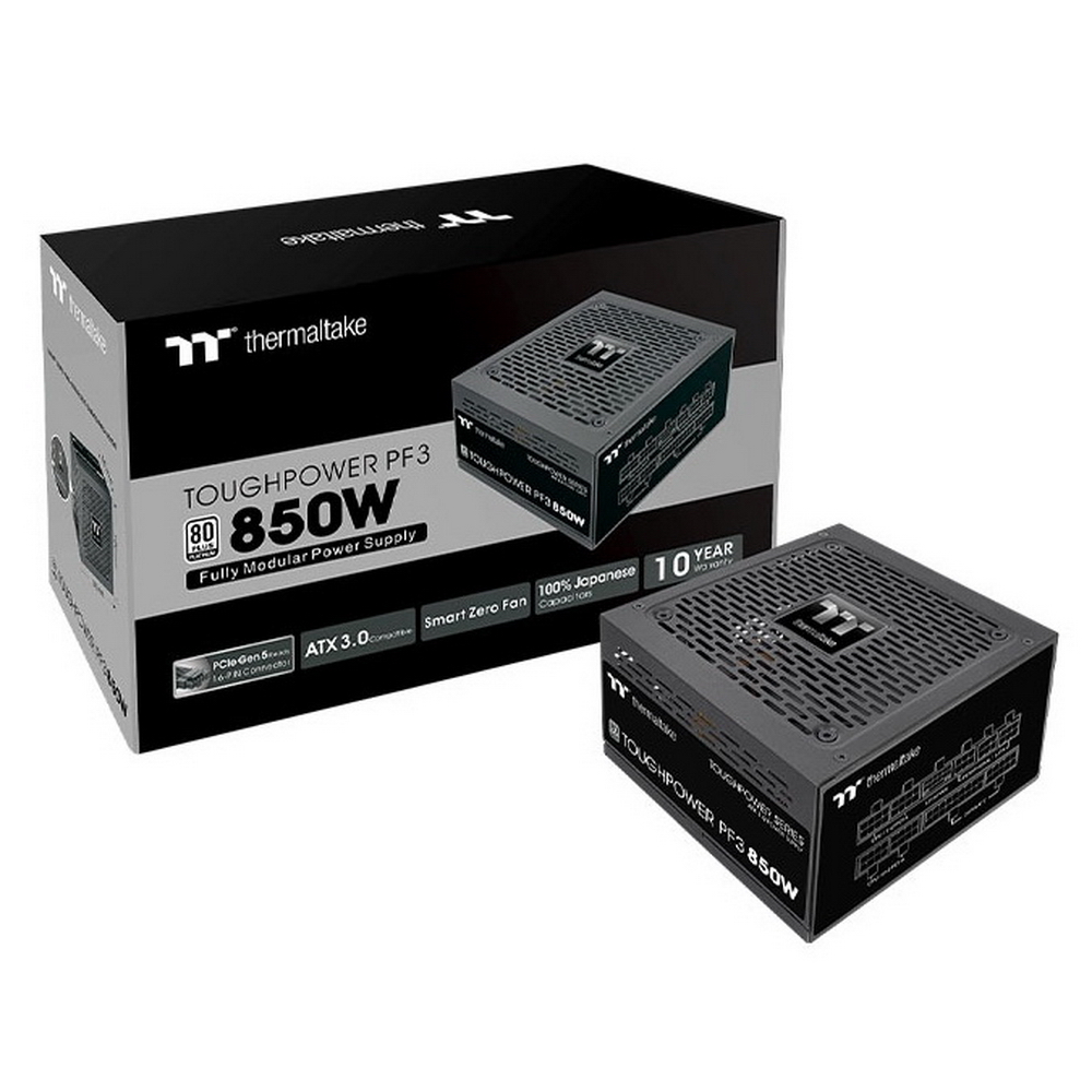 Toughpower PF3 PS-TPD-0850FNFAPE-3 0850W/ Fully Modular/ Non Light/ Full Range/ Analog/ 80 Plus Platinum/ PS-TPD-0850FNFAPE-3 0850W/ Fully Modular/ Non Light/ Full Range/ Analog/ 80 Plus Platinum/ EU/ 100% JP CAP/ All Flat Cables/ Gen 5