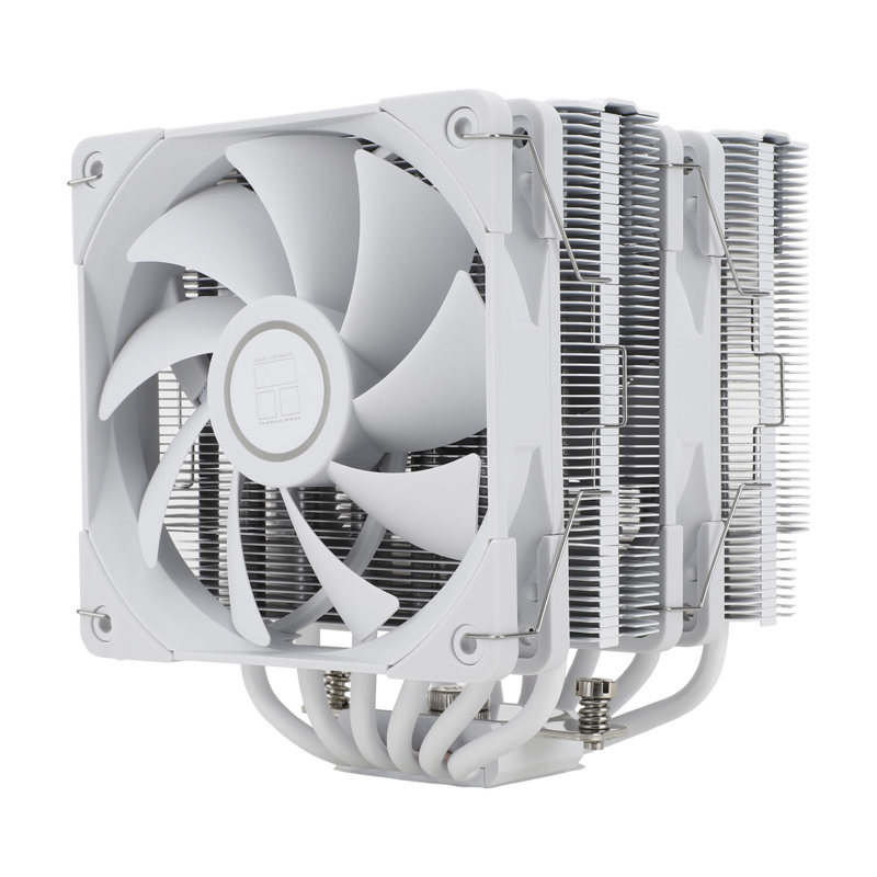 Кулер для процессора/ Thermalright Peerless Assassin 120 White (4-pin PWM, 157mm, Ni/ Cu, 6x6mm, 2x120mm, 66.17CFM, 25.6dBA, 1550RPM, S: 2011, -3, 2066, 1200, 1700, 1851, 115x, AM4, AM5, white) (PA120-WH)