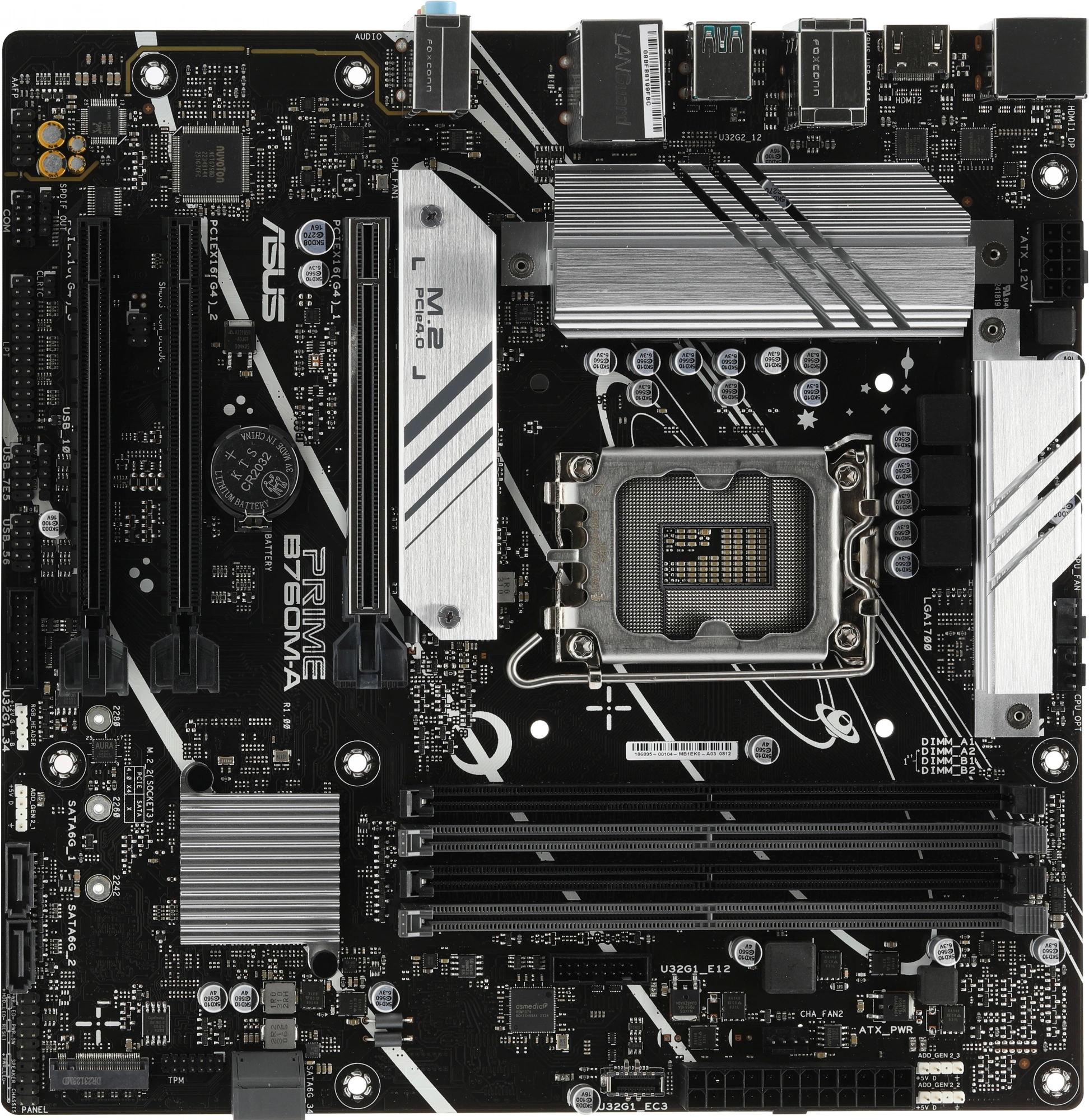 Материнская плата PRIME B760M-A-CSM / LGA1700,B760,USB3.2 GEN 2,MB (90MB1EK0-M0EAYC)