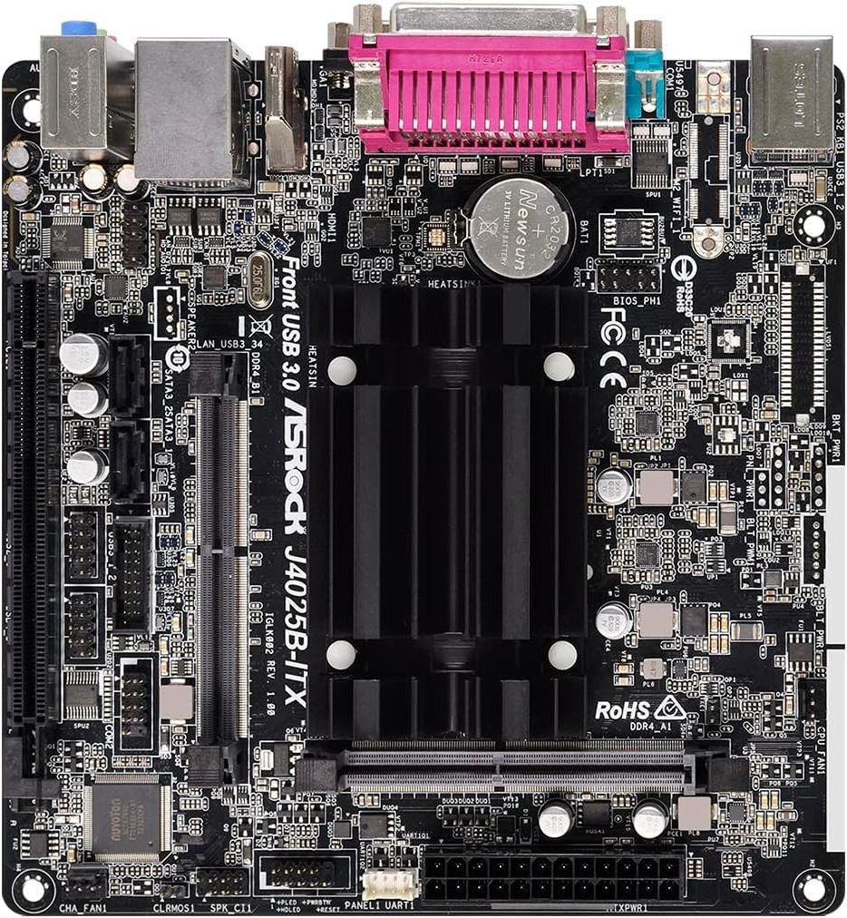 Материнская плата Asrock J4025B-ITX 2xDDR4 mini-ITX AC`97 8ch(7.1) GbLAN+VGA+HDMI