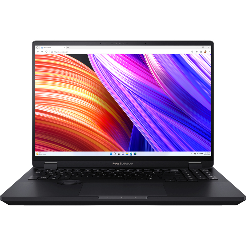 Ноутбук/ ASUS ProArt Studiobook Pro H7604JI-MY088X Touch 16"(3200x2000 OLED)/Touch/Intel Core i9 13980HX(2.2Ghz)/65536Mb/2TbPCISSDGb/noDVD/Ext:nVidia GeForce RTX4070(8192Mb)/Cam/BT/WiFi/90WHr/war 1y/2.4kg/Mineral Black/Win11Pro (90NB0ZD2-M00A10)