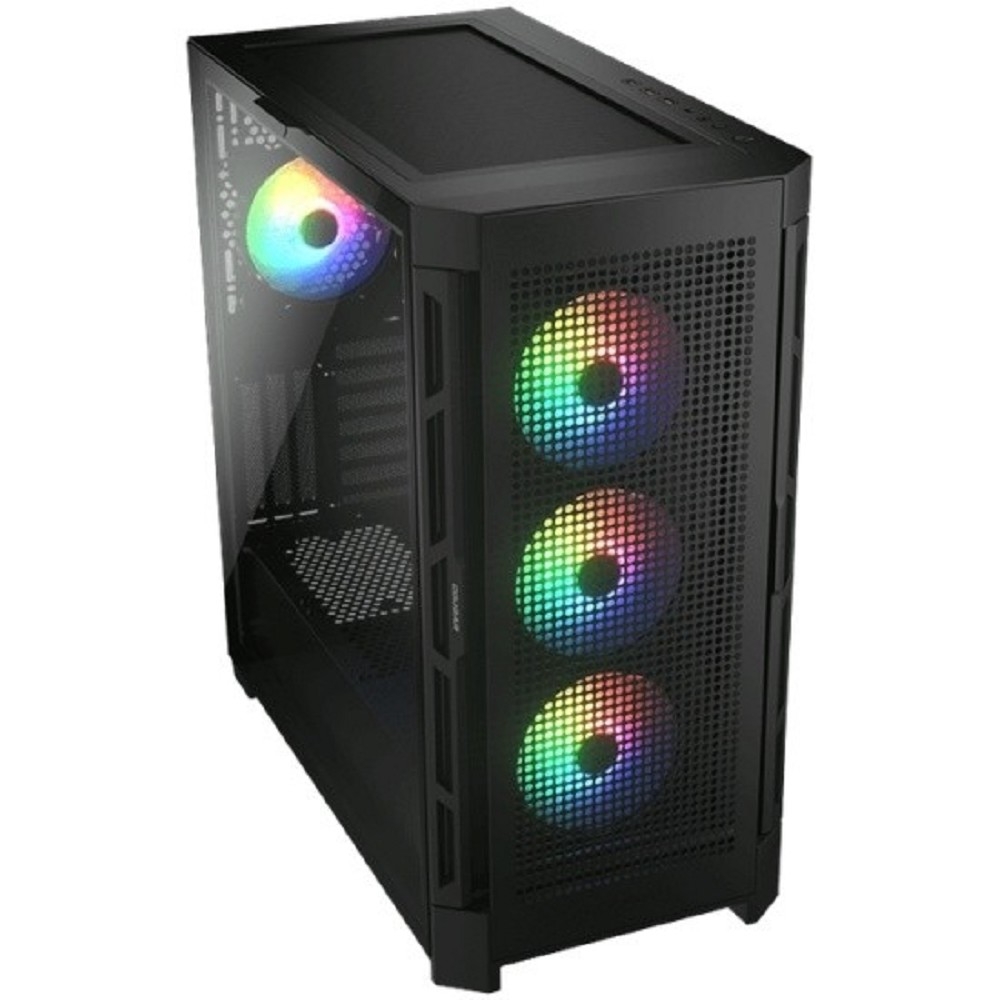 Cougar Airface Pro RGB Black 4x120MM ARGB FAN, ARGB FAN HUB, БЕЗ БП, ЧЕРНЫЙ, E-ATX