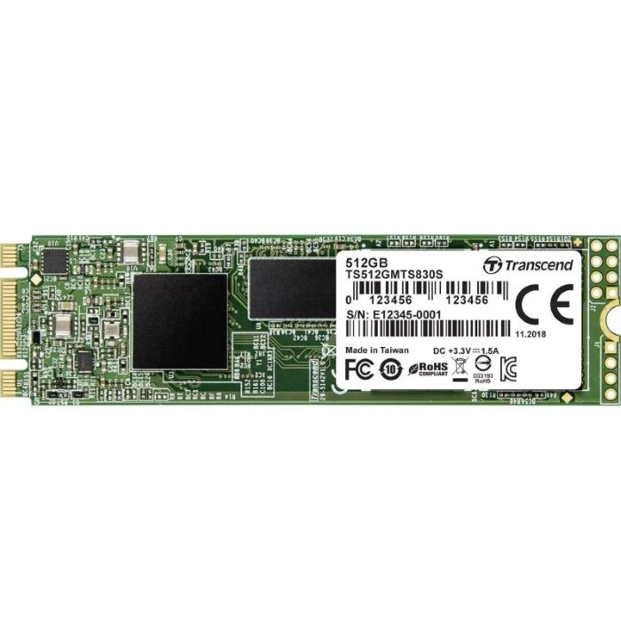 Накопитель Transcend TS512GMTS830S M.2 22x80, SSD, SATA III, 512GB, TLC 3D NAND