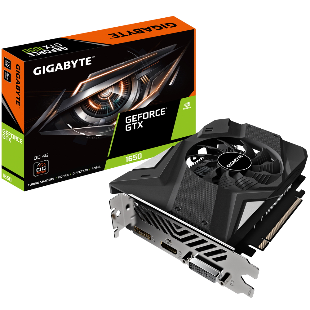 GTX1650 4GB GDDR6 128-bit DVI-D HDMI DP 1FAN RTL (GV-N1656OC-4GD 4.0)