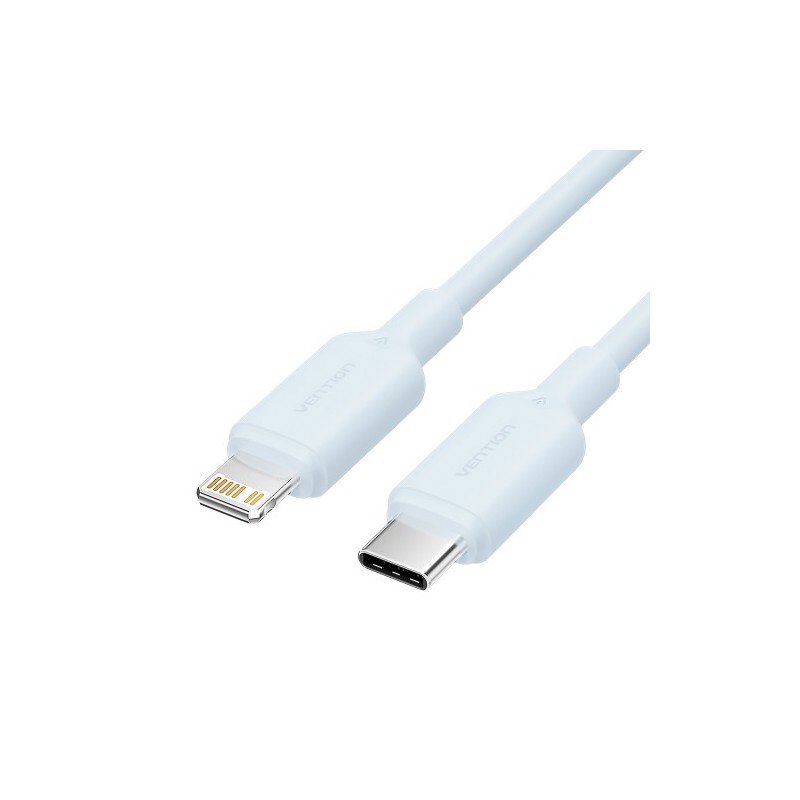 Кабель Vention USB 2.0 CM/ Lightning 8M для iPad/ iPhone 3A - 1м. Голубой (LAKSF)