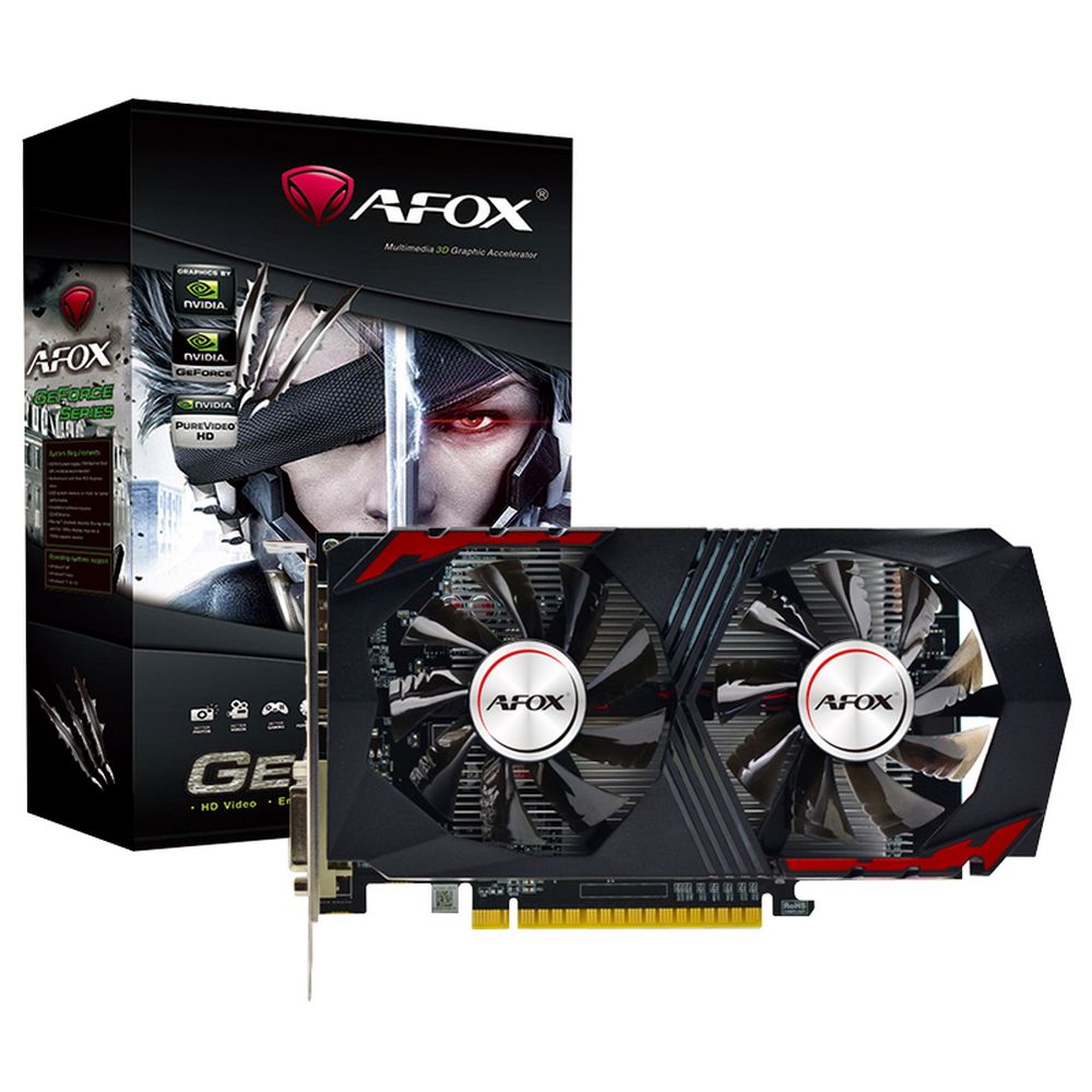 Видеокарта Afox GTX1050Ti GAMING 4GB GDDR5 128bit DVI DP HDMI 2FAN RTL (AF1050TI-4096D5H2-V6)