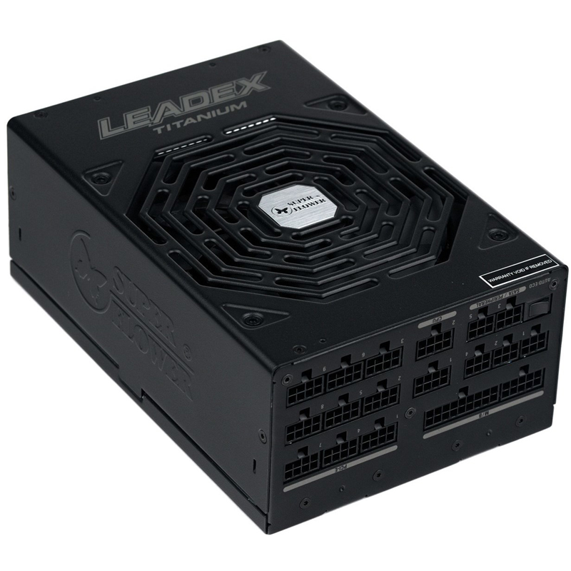 блок питания 1600 Ватт/ Super Flower Power Supply Leadex Titanium, 1600W, ATX, 140mm, 14xSATA, 9xPCI-E(6+2), 5xPCI-E(6), APFC, 80+ Titanium, Full Modular (SF-1600F14HT)