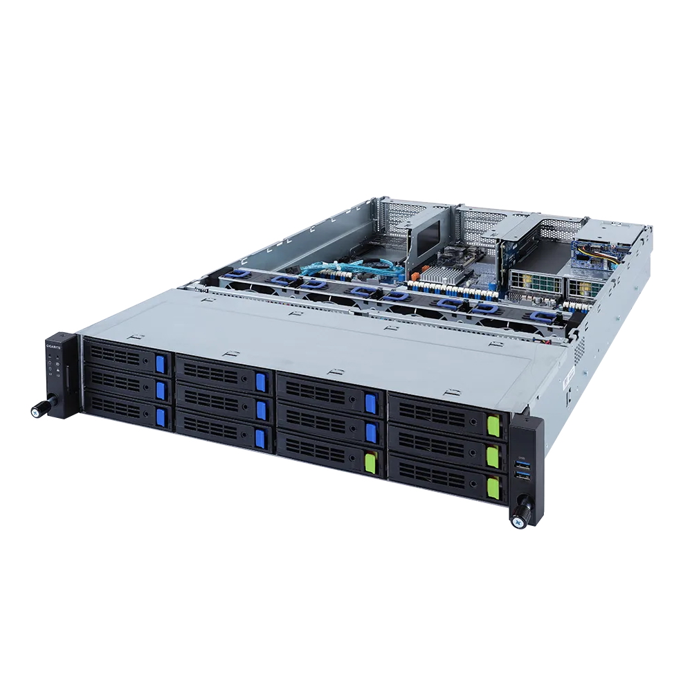 R282-3C1 2U, 2x LGA4189, 32x DIMM DDR4, 12x 3.5" SAS/SATA with expander (4x NVME Gen4), 2x 2.5" SATA/SAS in rear side, 2x 1Gb/s ( I350-AM2), 3x PCIE Gen 4 x16, 4x PCIE Gen 4 x8, 1x OCP 3.0 x16, 1x OCP 2.0 x8, AST2600, 2x 1600W (600 (6NR2823C1MR-00-101)