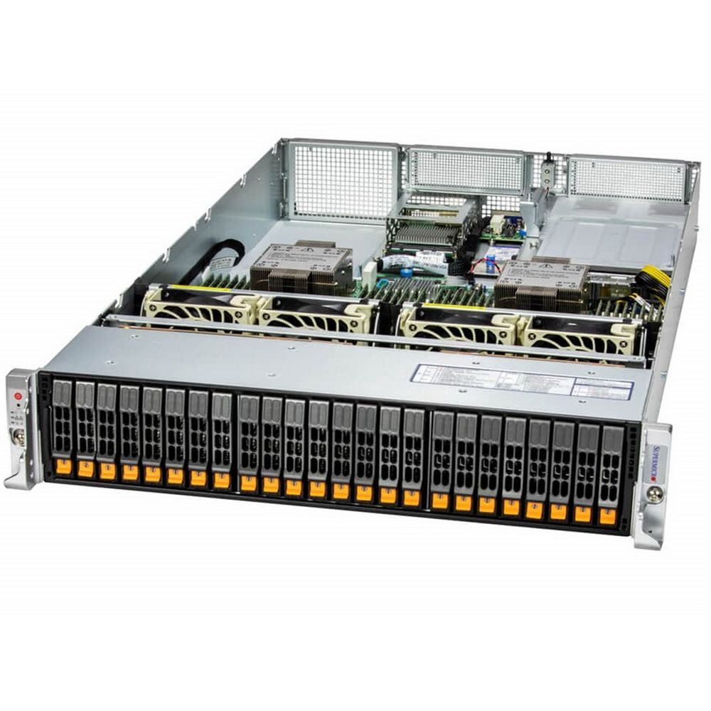 Платформа системного блока SuperMicro SYS-221H-TN24R 2U Hyper with 24 hot-swap 2.5&quot; NVMe/ SAS/ SATA bays and 4 PCIe 5.0 x16 slots + up to 2 PCIe 5.0 x16 AIOM slots