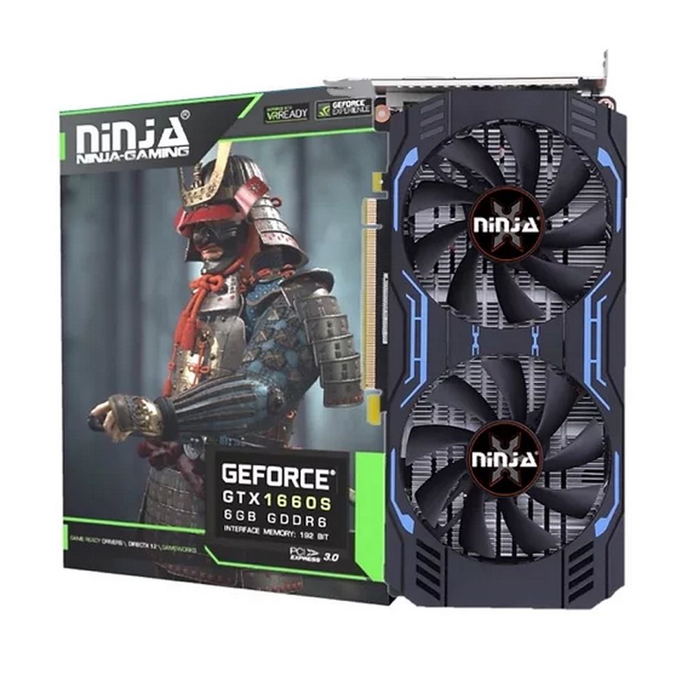 Видеокарта Ninja (Sinotex) Ninja GTX1660SUPER PCIE (1408SP) NK166SF66F 6GB 192BIT GDDR6 (DVI/ HDMI/ DP)