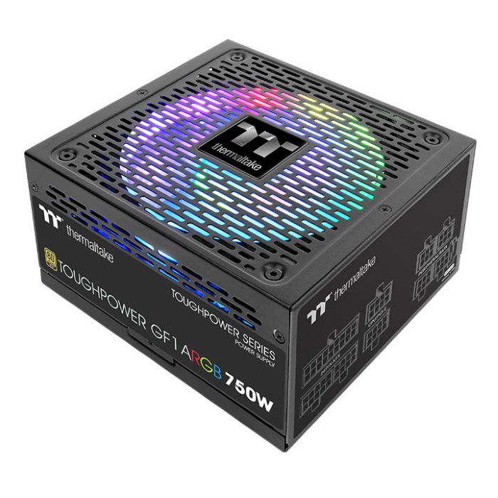 Блок питания Thermaltake ATX 750W Toughpower GF1 ARGB 80+ gold (24+4+4pin) APFC 140mm fan color LED 9xSATA Cab Manag RTL (PS-TPD-0750F3FAGE-1)