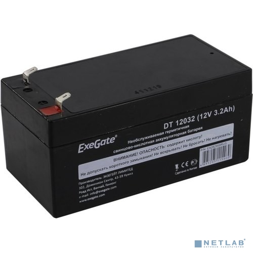 Exegate EX282958RUS Аккумуляторная батарея DT 12032 (12V 3.2Ah, клеммы F1)