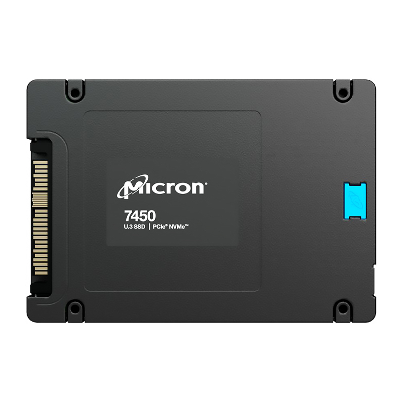 Micron SSD 7450 MAX, 6400GB, U.3(2.5" 15mm), NVMe, PCIe 4.0 x4, 3D TLC, R/W 6800/5600MB/s, IOPs 1 000 000/400 000, TBW 35000, DWPD 3 (12 мес.) (MTFDKCC6T4TFS-1BC1ZABYY)