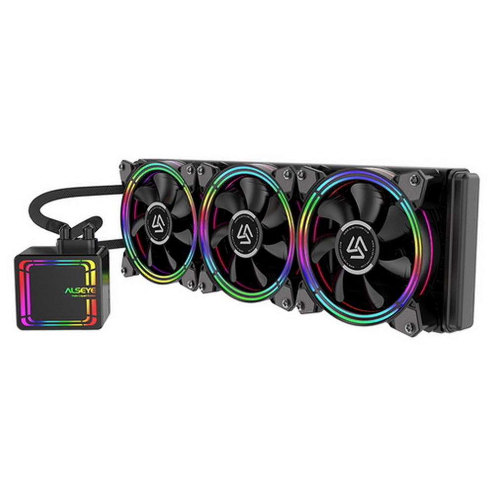 Жидкостная система охлаждения ALSEYE H360 TDP 210W (при T воздуха 45 С) Universal Platfrom PWM Single 5colors+ LED fan RTL {6} (874135) (H360 (H-360))