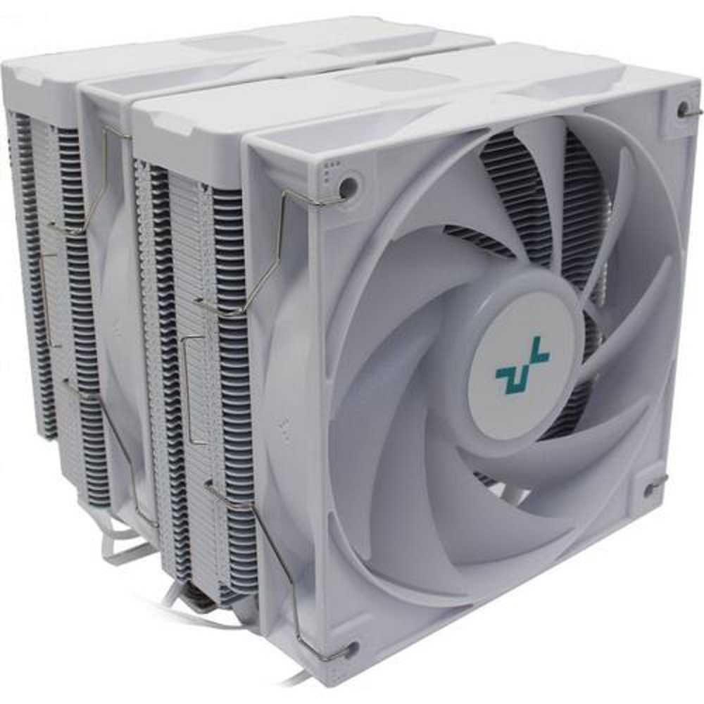 DEEPCOOL AG620 DIGITAL WH ARGB LGA1700/ 1200/ 115X/ AM5/ AM4 (8шт/ кор, TDP 260W, PWM, DUAL Fan 120mm, 6 тепл. трубок, белый) RET