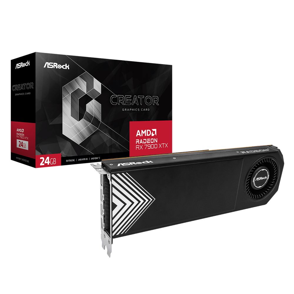 Видеокарта ASRock RX7900XTX CREATOR 24GB GDDR6 384bit 3xDP HDMI BLOWER RTL (RX7900XTX CT 24G)