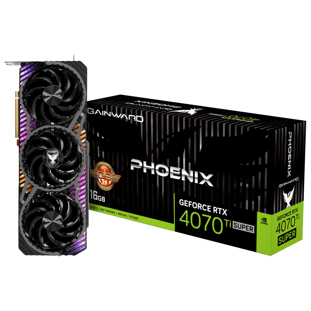 RTX4070Ti SUPER PHOENIX GS 16GB GDDR6X 256bit 3-DP HDMI (NED47TSH19T2-1043X)