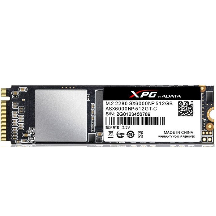 Накопитель ADATA ASX6000LNP-512GT-C, SSD, M.2 2280 , PCIe NVMe, 512GB, TLC, RTL