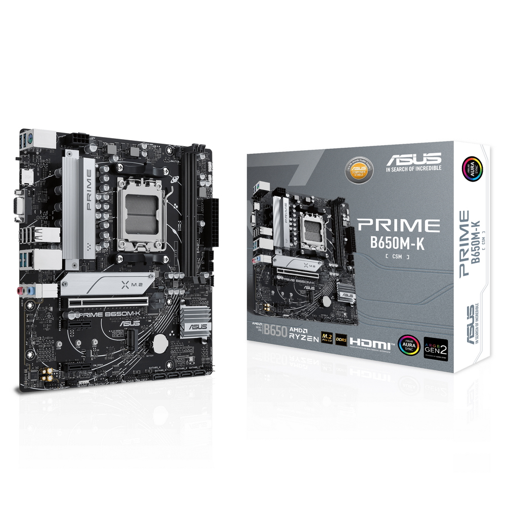 PRIME B650M-K/AM5,B650,USB 3.2 GEN 2,AURA,MB (90MB1F60-M0EAY0)