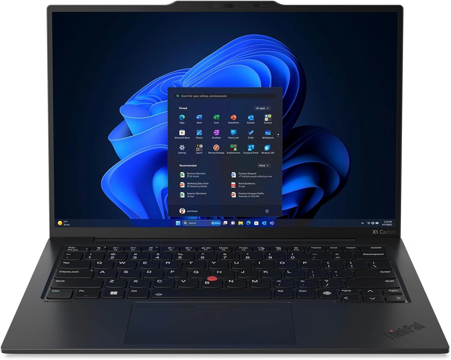 Ноутбук Lenovo ThinkPad X1 Carbon G12 Core Ultra 7 155U 32Gb SSD1Tb 14" IPS WUXGA (1920x1200) Win11Pro black WiFi BT (21KDS07C00)