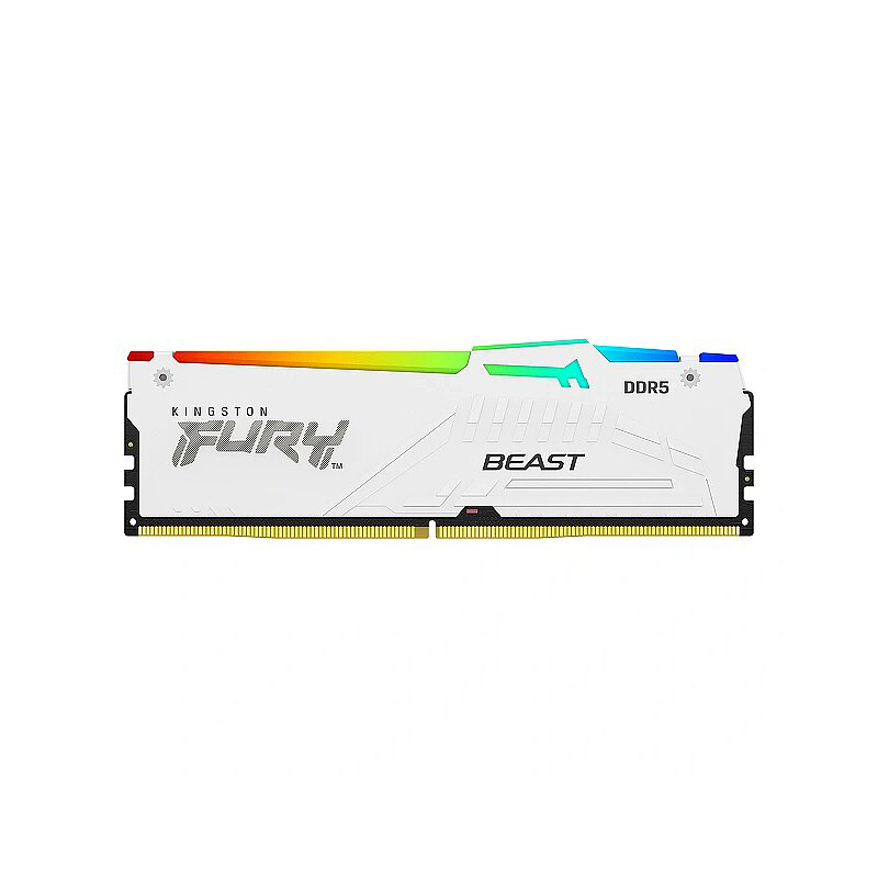 Память оперативная/ Kingston 16GB 5200MT/s DDR5 CL36 DIMM FURY Beast White RGB EXPO (KF552C36BWEA-16)