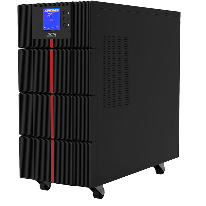 Источник бесперебойного питания Powercom MACAN, On-Line, 10000VA / 10000W, Tower, IEC, LCD, Serial+USB, SmartSlot, подкл. доп. батарей (MAC-10K)