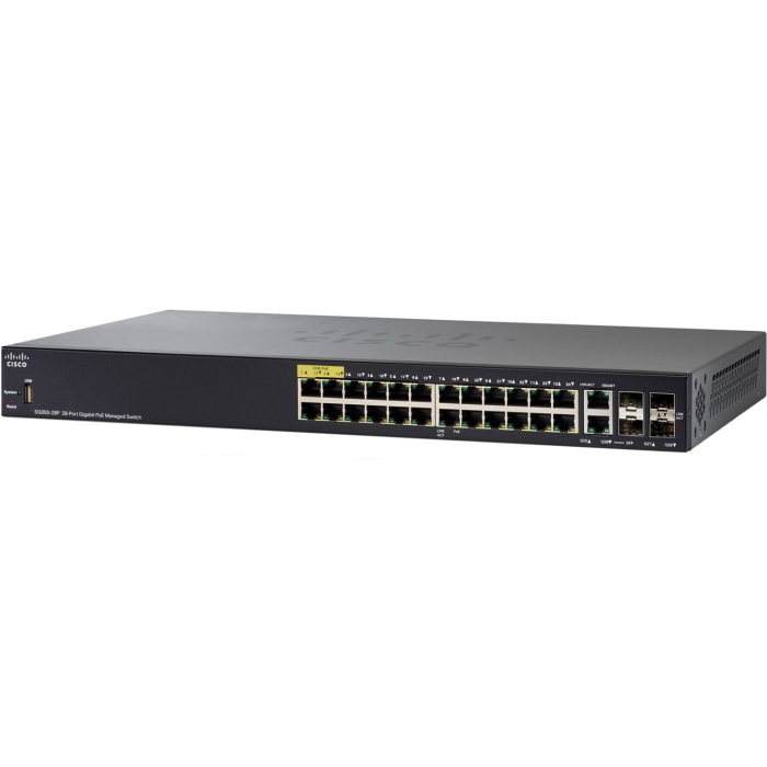 Картинка Коммутатор Cisco SG350-28P (SG350-28P-K9-EU) 