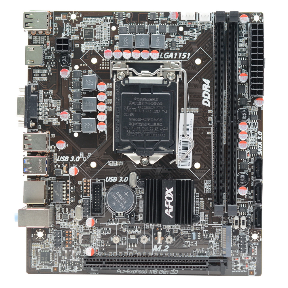 IH310C-MA6-V4 AFOX motherboard intel H310C, INTEL Socket 1151, 1000Mbps, Micro-ATX