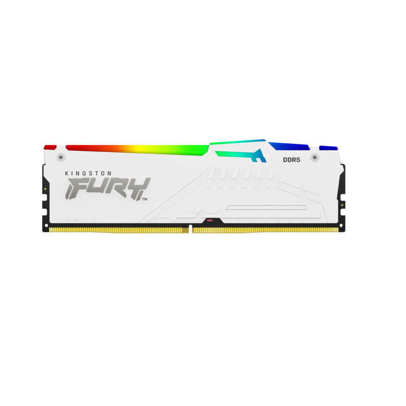 Память оперативная/ Kingston 64GB 6000MT/s DDR5 CL40 DIMM (Kit of 4) FURY Beast White RGB XMP (KF560C40BWAK4-64)