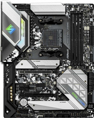 ASROCK B550 STEEL LEGEND, AM4, B550, 4*DDR4, 6*SATA, 2*M.2, 3*USB 3.2, 4*USB 2.0, Type-C, 6*PCIx16, 2*PCIx1, 1*M.2 (Key E), DP+HDMI, ATX