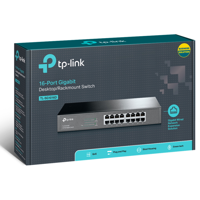 Картинка Коммутатор TP-LINK 16x RJ45 (TL-SG1016D) 