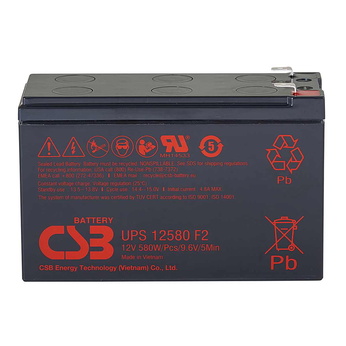 CSB Батарея UPS12580 (12V 9.4Ah) (UPS12580 F2)