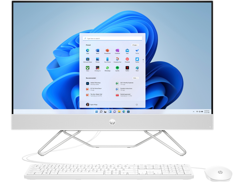 HP 27-cb1102ci NT 27" FHD(1920x1080) Core i3-1215U, 8GB DDR4 3200 (1x8GB), SSD 512Gb, Intel Internal Graphics, noDVD, kbd&mouse wired, HD Webcam, Starry White, Windows11, 1Y Wty (6L9Y5EA) (6L9Y5EA#UUQ)