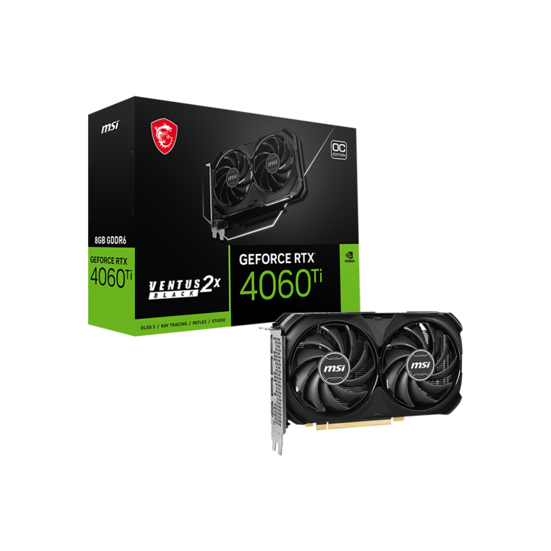 Видеокарта/ GeForce RTX 4060 Ti VENTUS 2X BLACK 8G