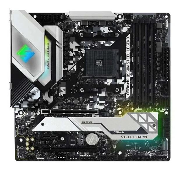 ASROCK B550M STEEL LEGEND, AM4, B550, 4*DDR4, DP+HDMI, 6xSATA3 6.0 (RAID), M.2 Socket, 4xUSB 3.2, Type-C, 2xUSB 2.0, mATX; 90-MXBCU0-A0UAYZ