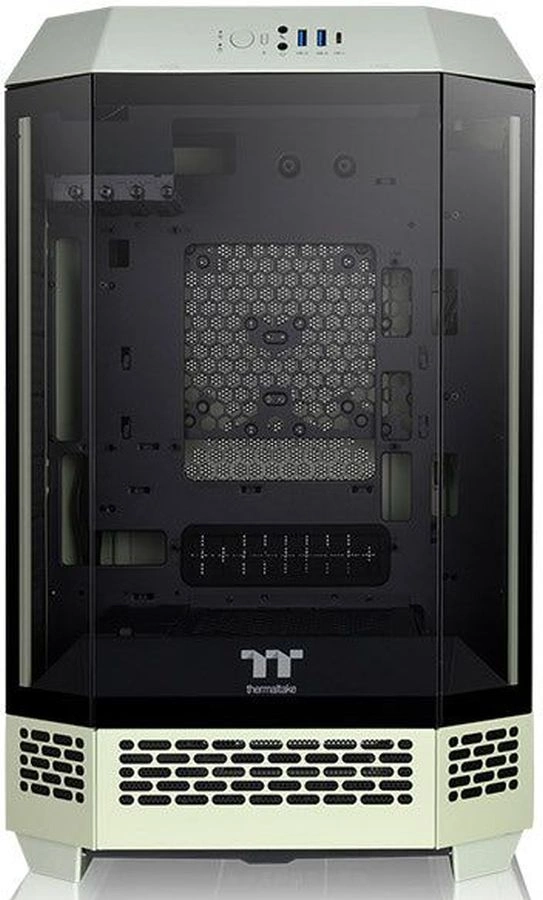 Корпус Thermaltake The Tower 300 Matcha Green зеленый без БП miniITX 7x120mm 5x140mm 2xUSB3.0 audio bott PSU (CA-1Y4-00SEWN-00)