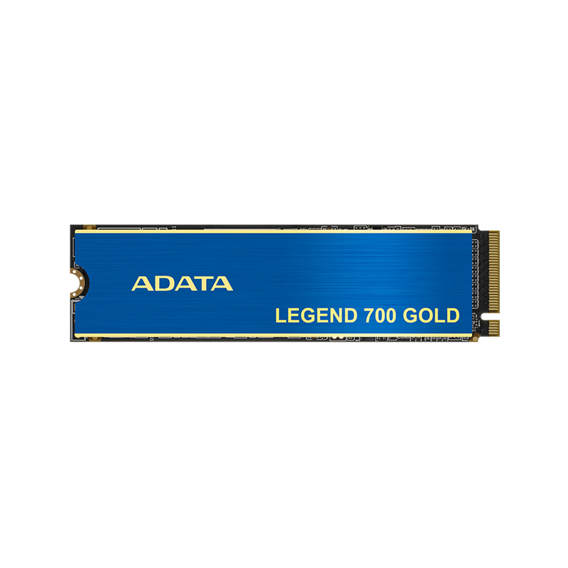 Твердотельный накопитель/ ADATA SSD LEGEND 700 GOLD, 512GB, M.2(22x80mm), NVMe 1.4, PCIe 3.0 x4, 3D NAND, R/ W 2000/ 1600MB/ s, IOPs 60 000/ 240 000, TBW 160, DWPD 0.3, with Heat Sink (3 года) (SLEG-700G-512GCS-S48)