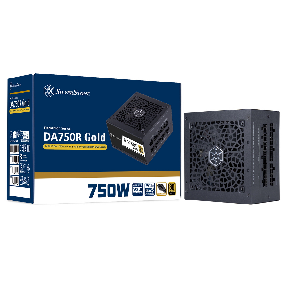 SST-DA750R-GMA 80 PLUS Gold 750W ATX 3.0 &amp; PCIe 5.0 Fully Modular Power Supply Black (G54ADA075R0M220)