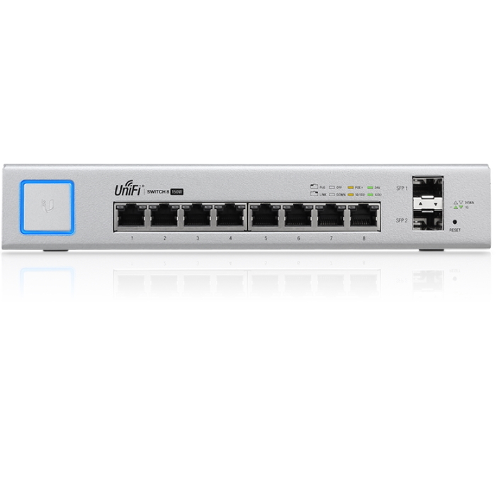 Картинка Коммутатор Ubiquiti UniFi US-8-150W (US-8-150W) 