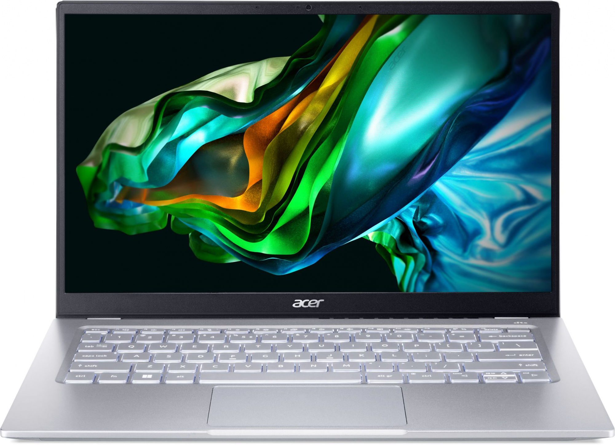 Ноутбук/ ACER Swift Go SFG14-41-R2U2 14"(1920x1080 (матовый) IPS)/AMD Ryzen 5 7530U(2Ghz)/16384Mb/512PCISSDGb/noDVD/Int:UMA/Cam/BT/WiFi/50WHr/war 1y/1.25kg/Silver/Win11Home (NX.KG3CD.003)