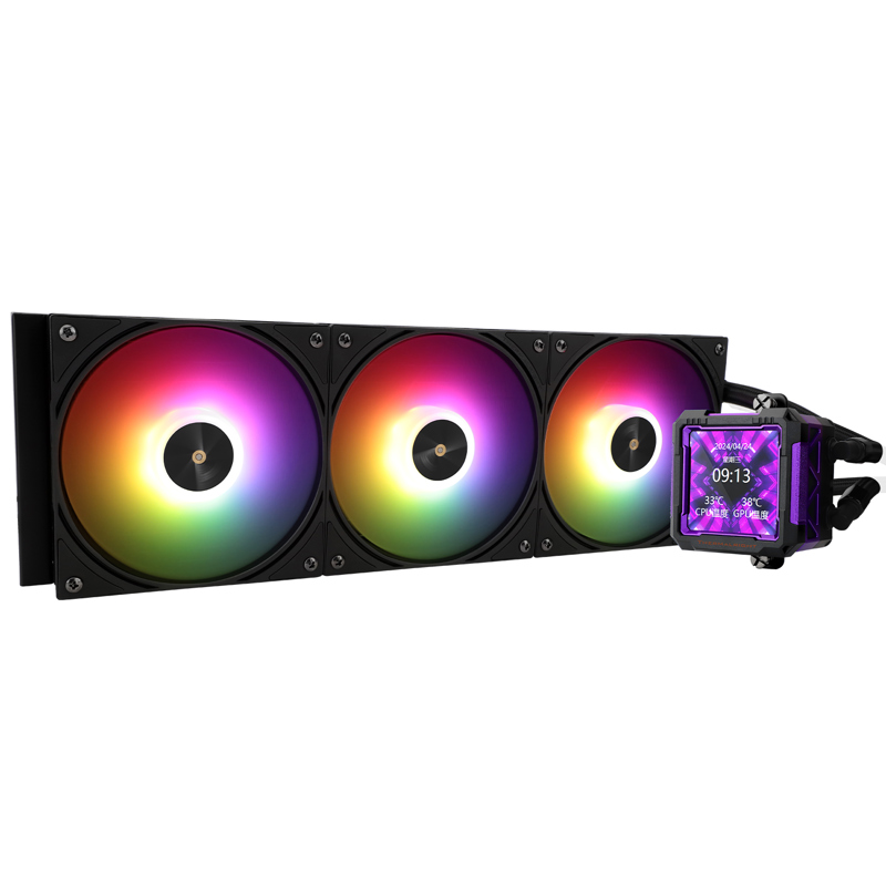 Водяное охлаждение для процессора/ Thermalright Frozen Warframe Pro 360 Black Argb (360mm, Black, ARGB/ Fans: 3x120mm, 70.84CFM, 29.8dBA, 2000RPM/ Pump height 60mm, 23dBA, 3000RPM, Rad thickness (F-WFRAME--360-PRO-BL-ARGB)