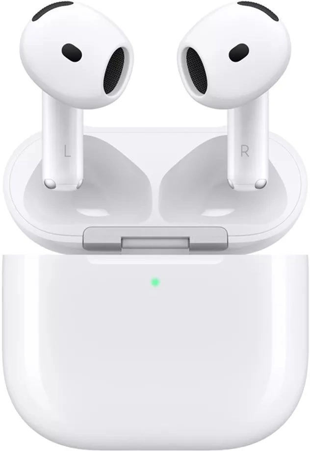 Гарнитура вкладыши Apple A3054,A3058 AirPods 4 белый беспроводные bluetooth в ушной раковине (MXP63CH/ A) (MXP63CH/A)