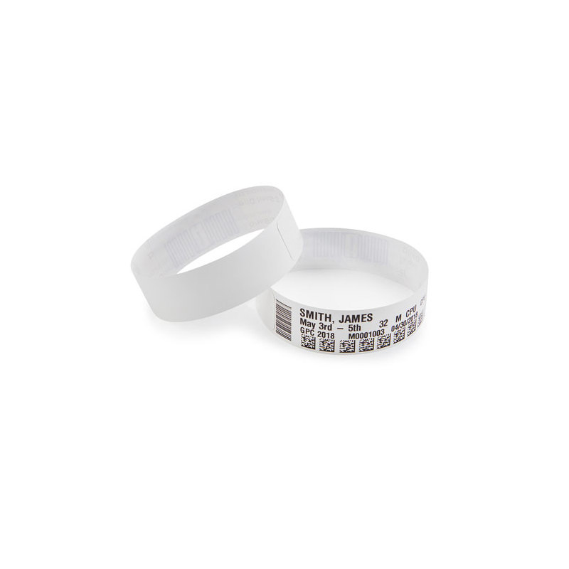 Этикетки в виде браслета полипропилен 25х279мм белый/ Wristband cartridge, 25mm*178mm, 300pcs/ Roll, Pediatric - White (10006999K-AIDC/L)