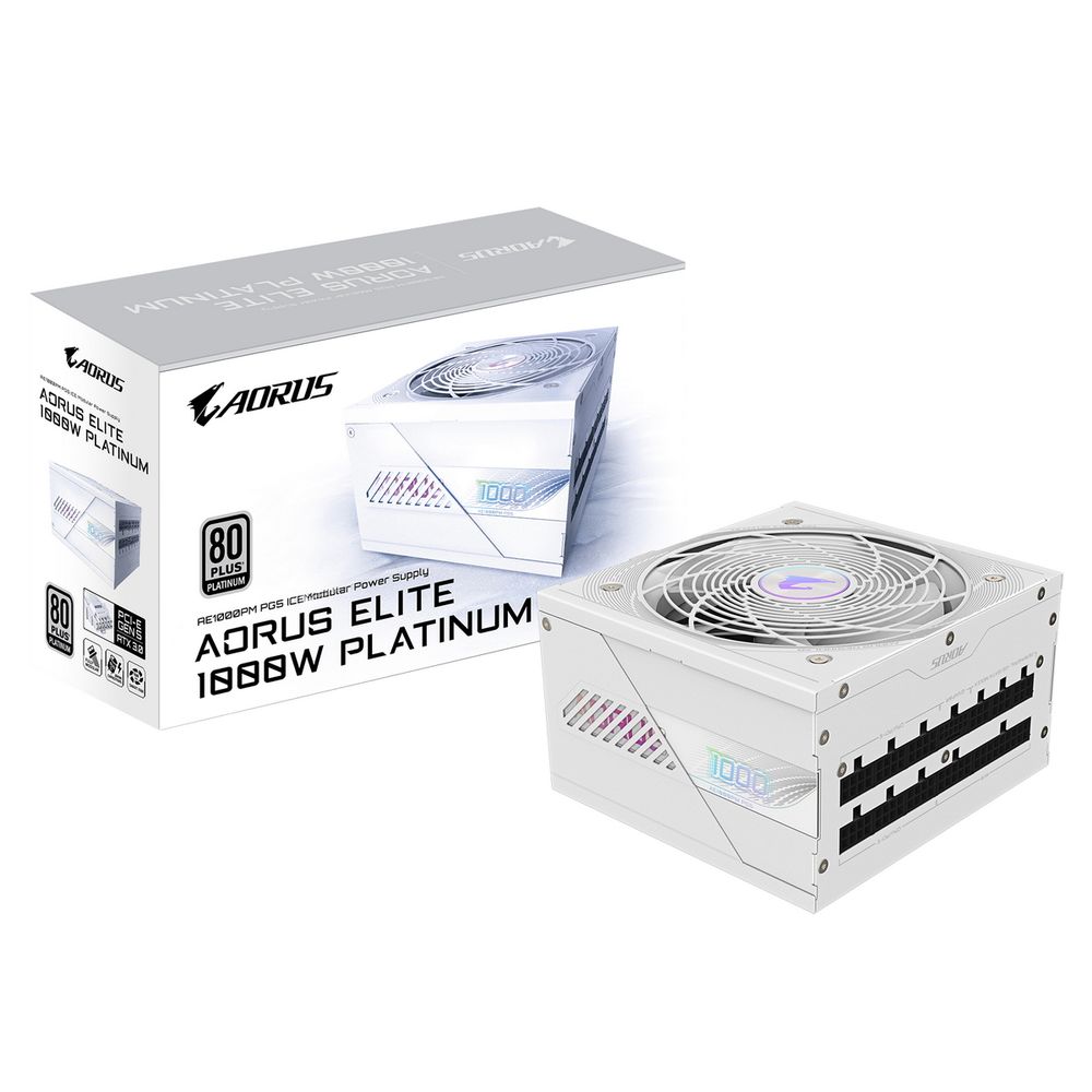 Блок питания ПК Gigabyte AE1000PM PG5 ICE 1000W, 80Plus, Platinum, Полностью модульный, PCIe Gen 5.1, ATX 3.0 compatible. 28200-AE85W-1EUR (GP-AE1000PM PG5 ICE)