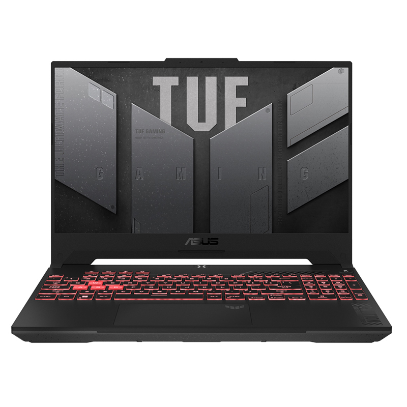 Ноутбук/ ASUS TUF F15 FX507VI-HQ111 15.6"(2560x1440 (матовый, 165Hz) IPS)/Intel Core i7 13620H(2.4Ghz)/16384Mb/1024PCISSDGb/noDVD/Ext:nVidia GeForce RTX4070(8192Mb)/Cam/BT/WiFi/90WHr/war 1y/2.2kg/Mecha Gray/DOS (90NR0FH7-M00640)