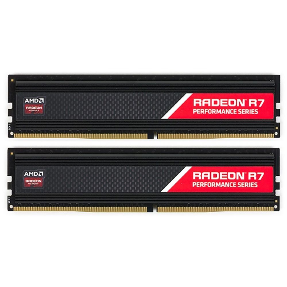 Комплект модулей памяти AMD Radeon™ R7 Performance Series Black Gaming Memory R7S432G2400U2K 32GB DDR4 2400 DIMM Non-ECC, CL16, 1.2V, Heat Shield, Kit (2x16GB), RTL, (183108)