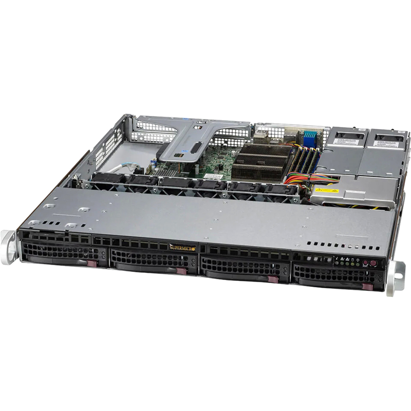 Сервер в сборе/ SYS-510T-MR (bundle1): 1U / 1x Xeon E-2388G / 1x DDR4 32GB 1.2V 3200 / 1x SSD 240GB SATA, 2.5"/ 2x 400W Power