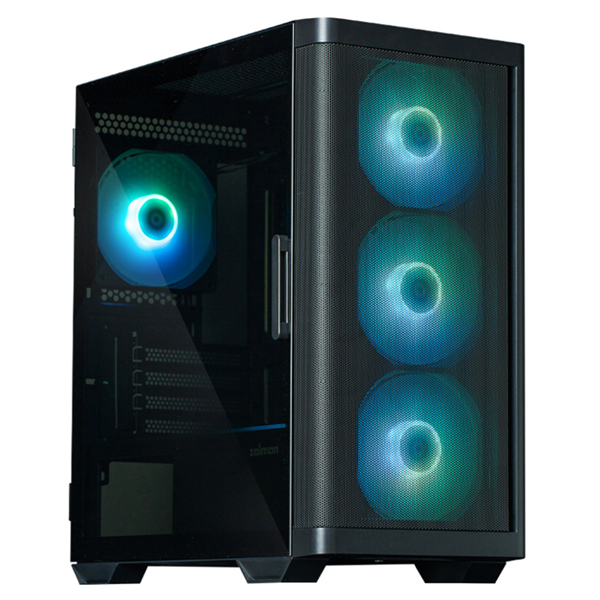 ZALMAN M4, MATX, BLACK, WINDOW, 1xCombo (3.5" or 2.5"), 1x3.5", 2x2.5", 1xUSB2.0, 2xUSB3.0, FRONT 3x120mm ARGB, REAR 1x120mm ARGB (M4 BLACK)